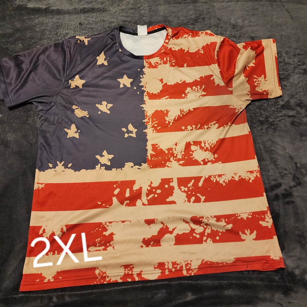 Patriotic Flag T-Shirt 2XL